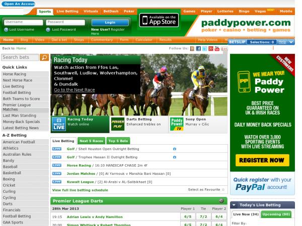 Официальный сайт БК Paddy Power!